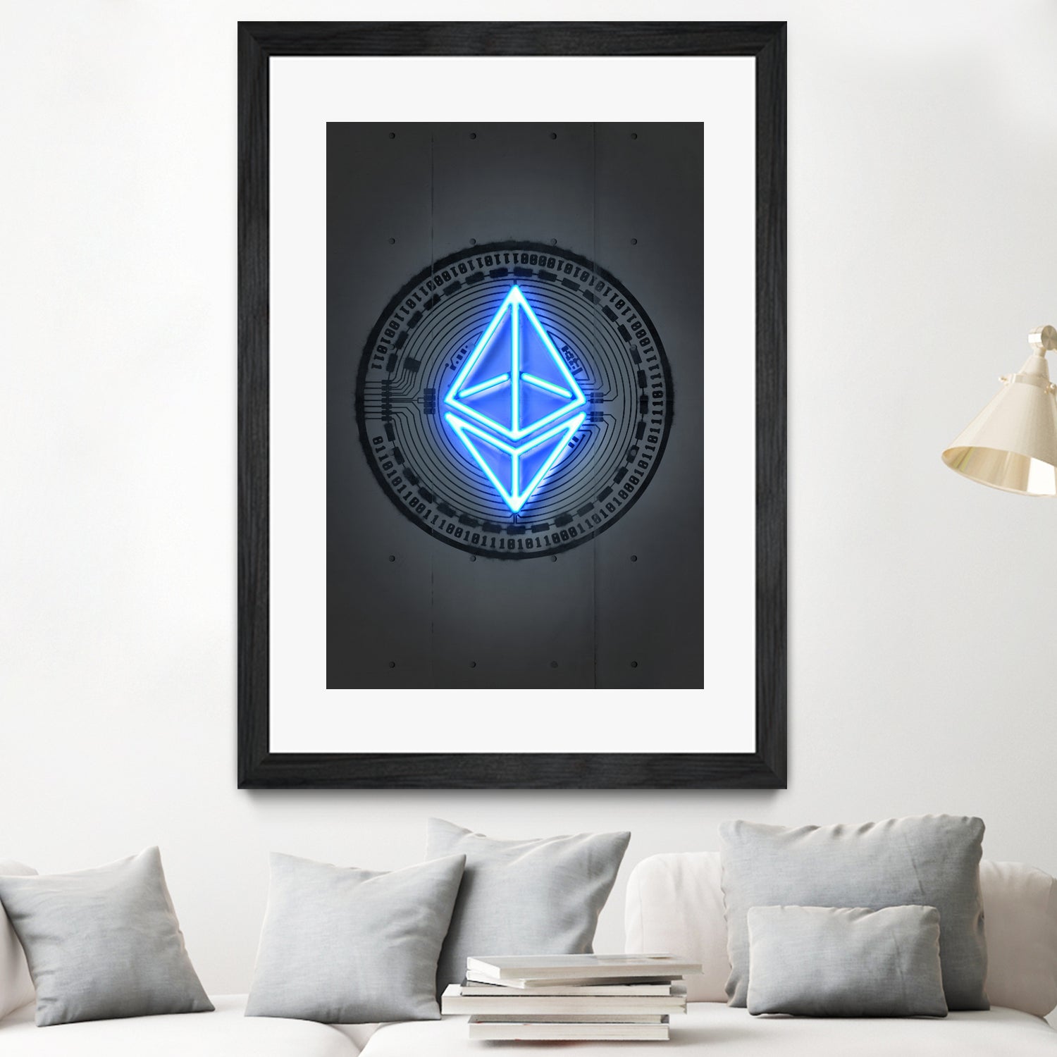 Ethereum by Octavian Mihai Mielu on GIANT ART - blue digital drawing