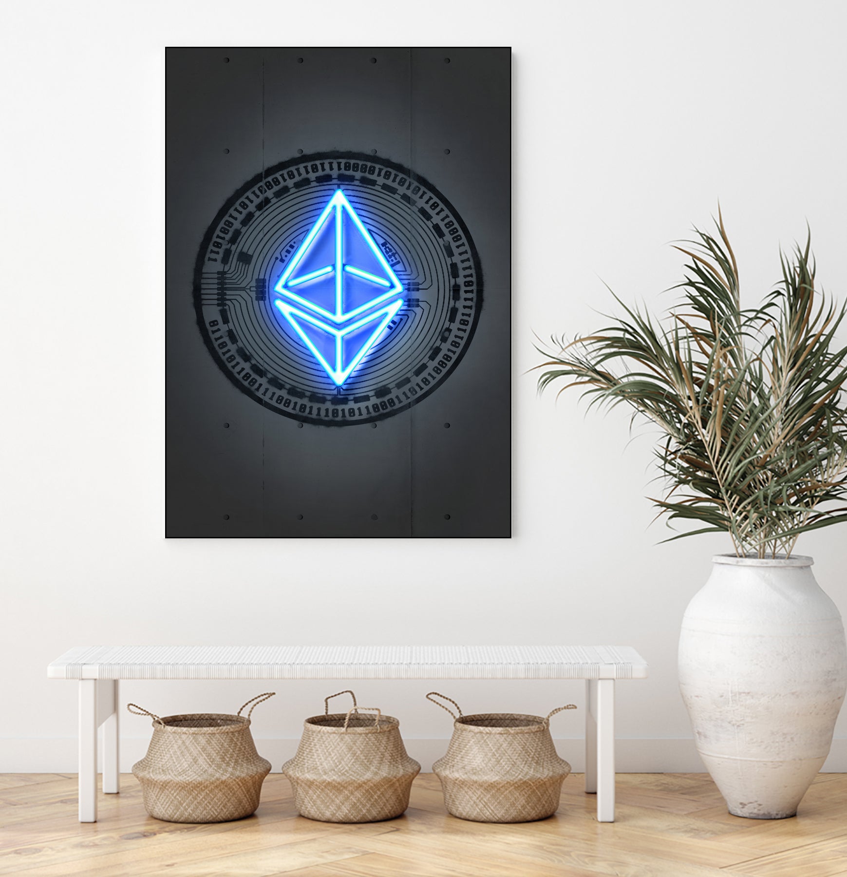 Ethereum by Octavian Mihai Mielu on GIANT ART - blue digital drawing