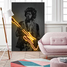 Jimi by Octavian Mihai Mielu on GIANT ART - yellow digital drawing