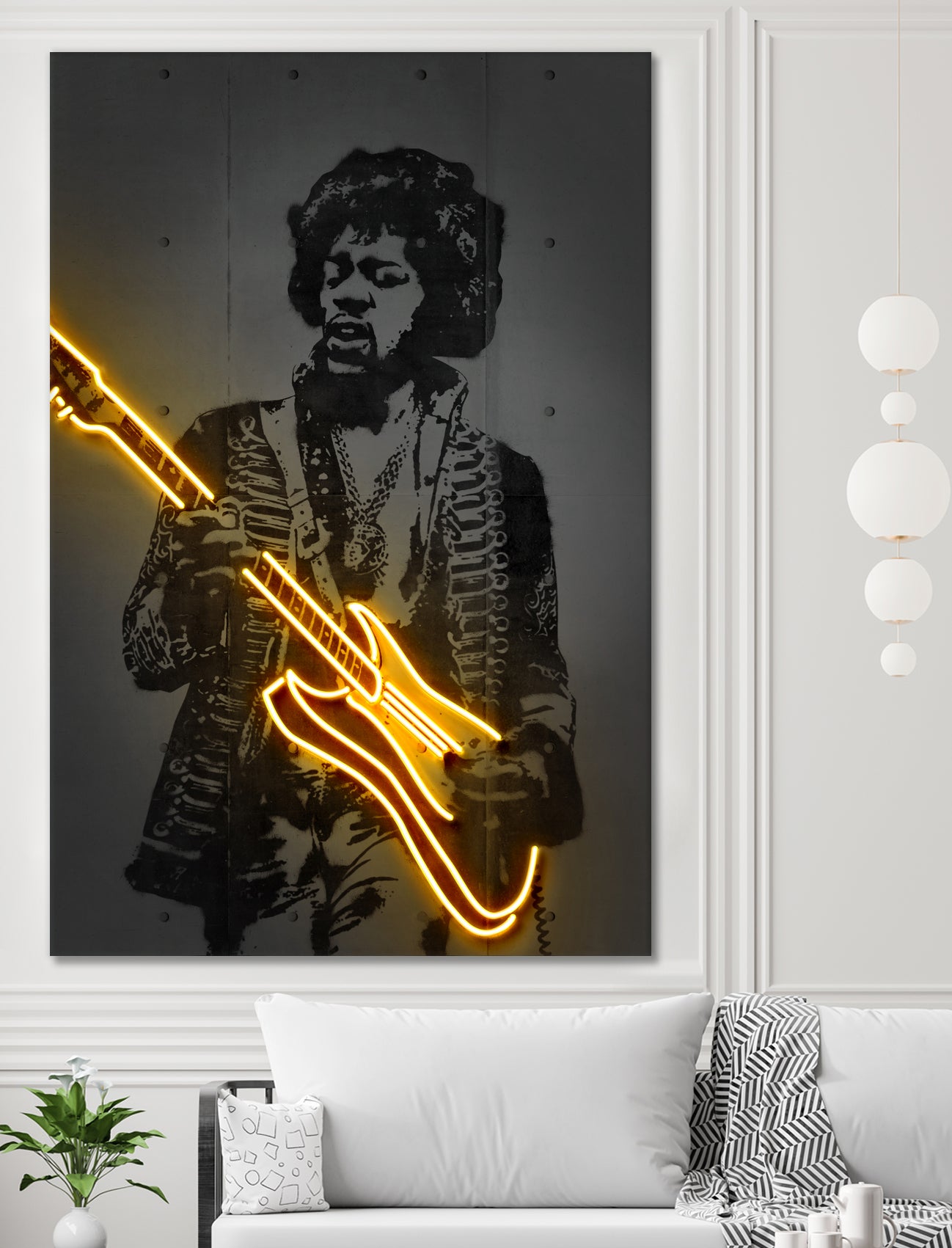 Jimi by Octavian Mihai Mielu on GIANT ART - yellow digital drawing