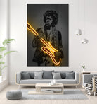 Jimi by Octavian Mihai Mielu on GIANT ART - yellow digital drawing