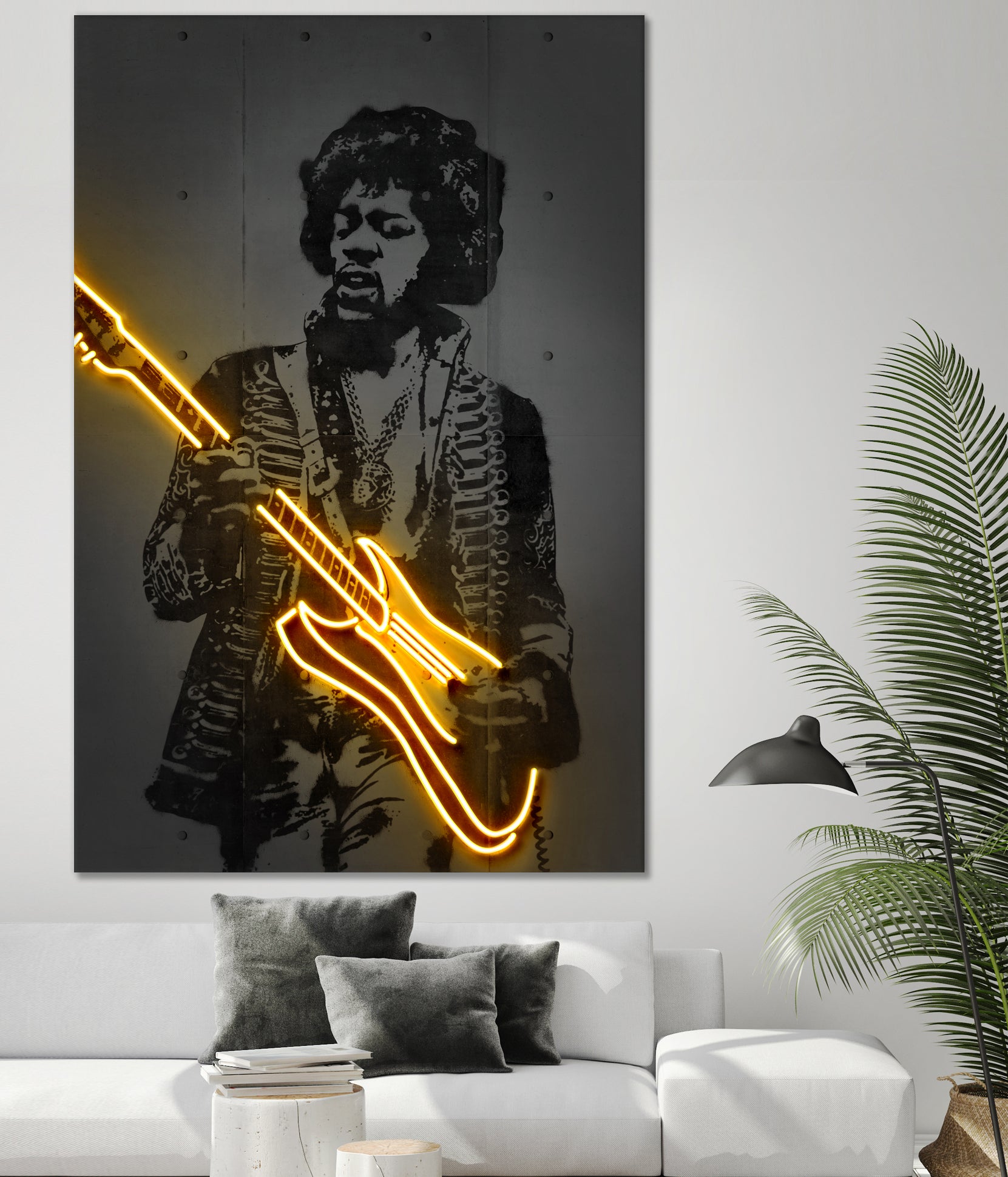 Jimi by Octavian Mihai Mielu on GIANT ART - yellow digital drawing