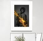 Jimi by Octavian Mihai Mielu on GIANT ART - yellow digital drawing