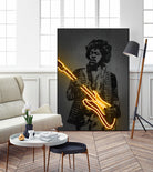 Jimi by Octavian Mihai Mielu on GIANT ART - yellow digital drawing