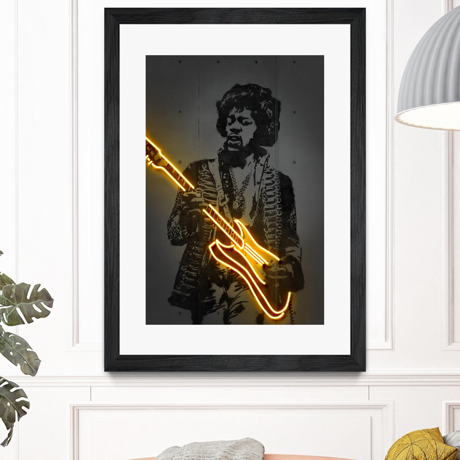 Jimi by Octavian Mihai Mielu on GIANT ART - yellow digital drawing