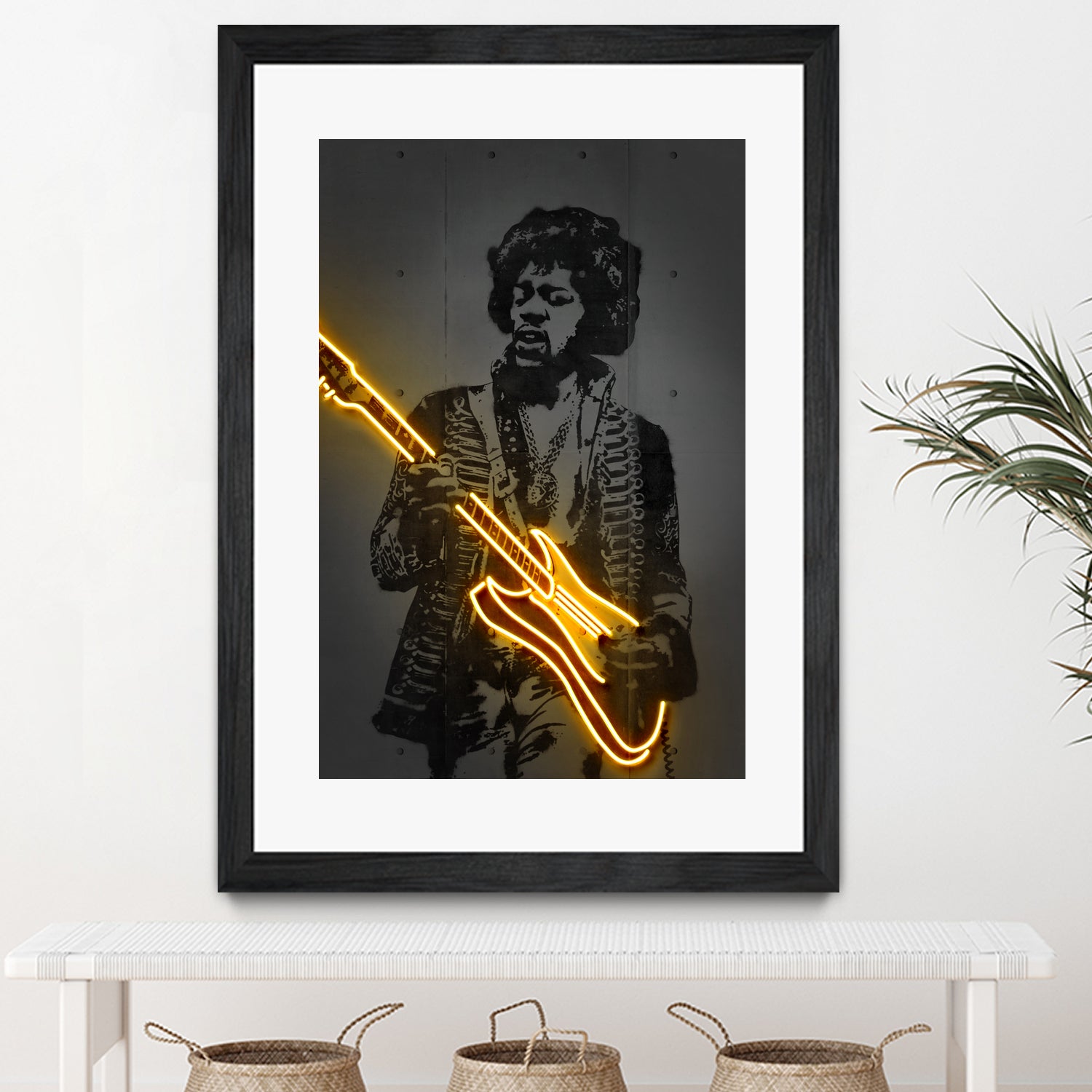 Jimi by Octavian Mihai Mielu on GIANT ART - yellow digital drawing