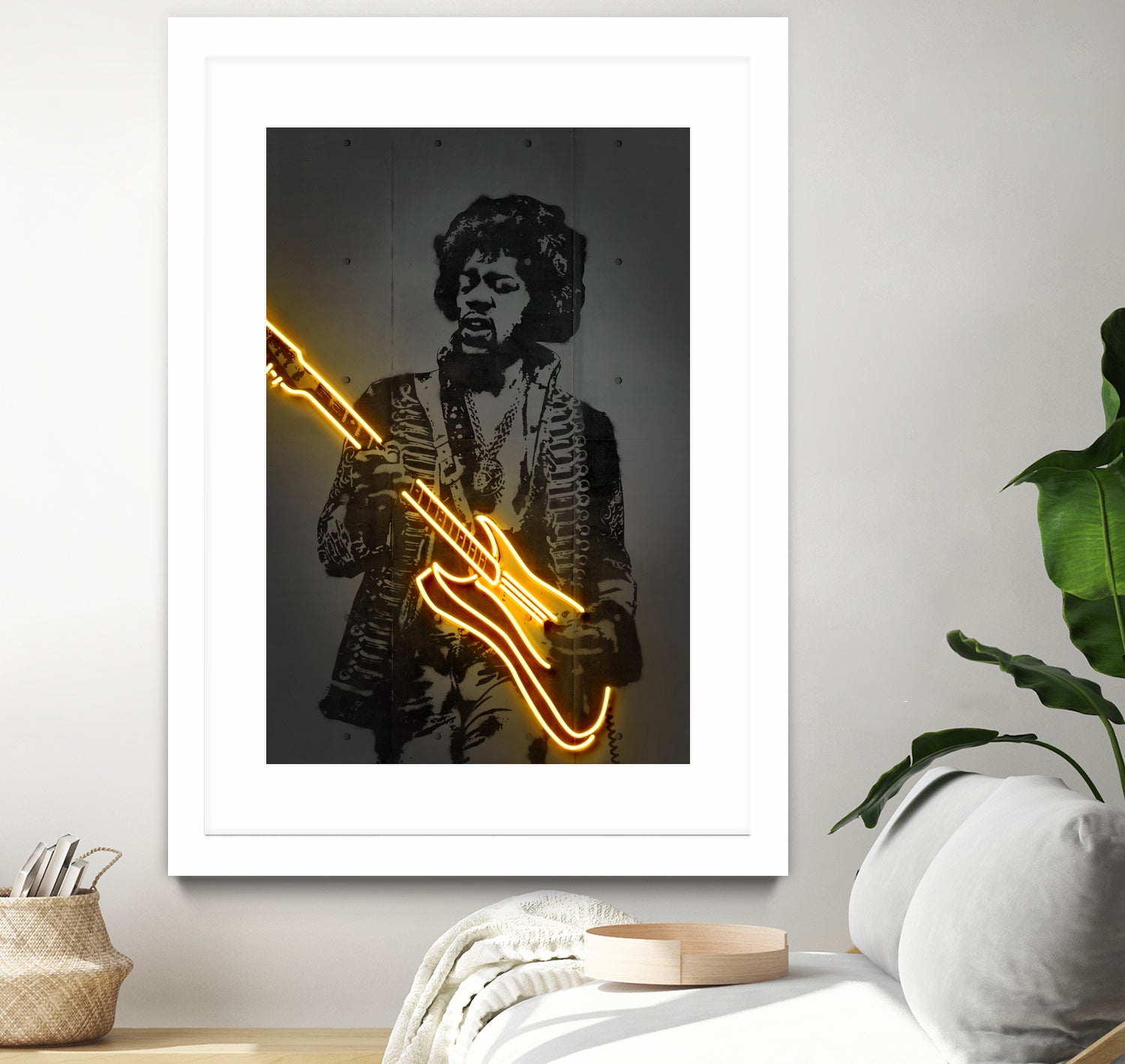 Jimi by Octavian Mihai Mielu on GIANT ART - yellow digital drawing