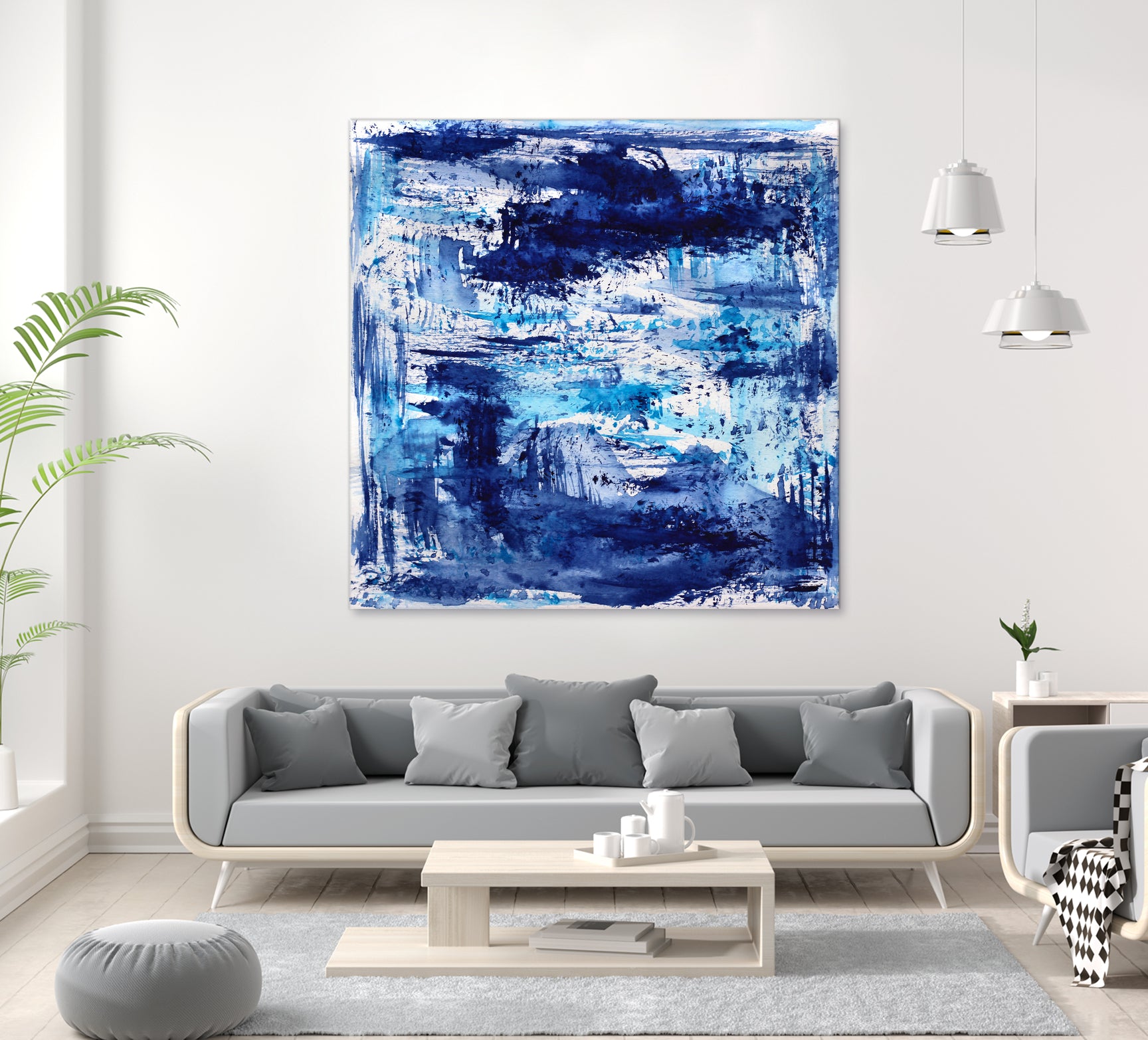 Blue passion by Katerina Izotova on GIANT ART - blue mixed media