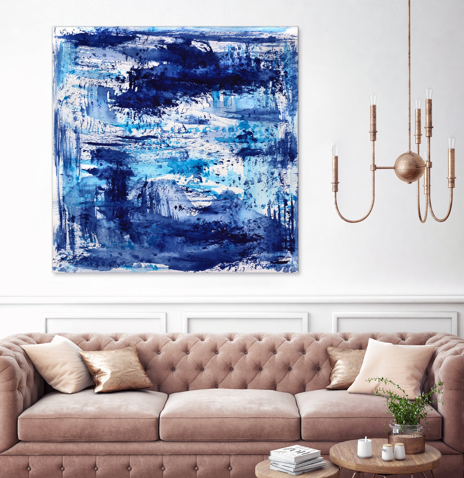 Blue passion by Katerina Izotova on GIANT ART - blue mixed media