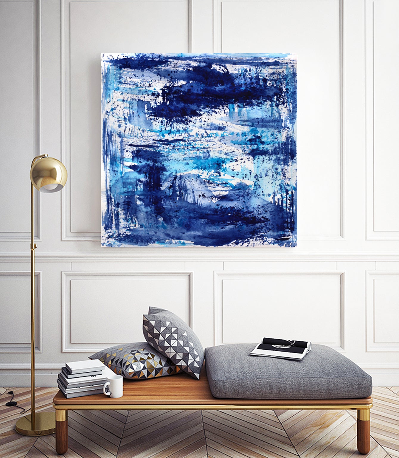 Blue passion by Katerina Izotova on GIANT ART - blue mixed media