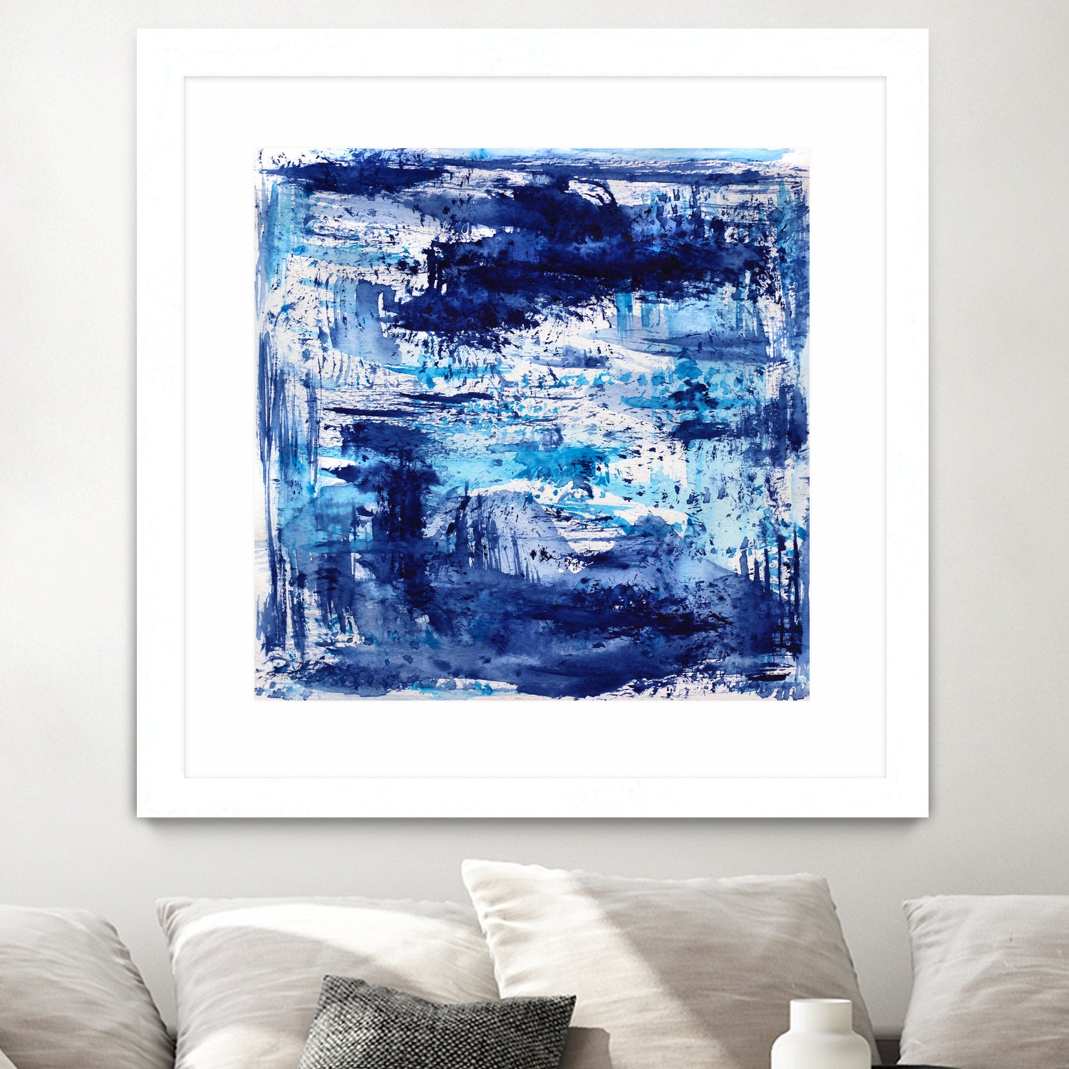 Blue passion by Katerina Izotova on GIANT ART - blue mixed media