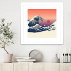 The Great Wave of Pug by ChalermPhol Harnchakkham on GIANT ART - orange digital drawing