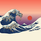 The Great Wave of Pug by ChalermPhol Harnchakkham on GIANT ART - orange digital drawing