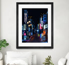 Tokyo Lights by Elena Stein on GIANT ART - blue digital painting