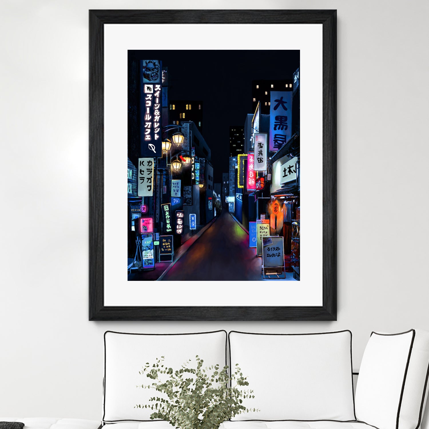 Tokyo Lights by Elena Stein on GIANT ART - blue digital painting