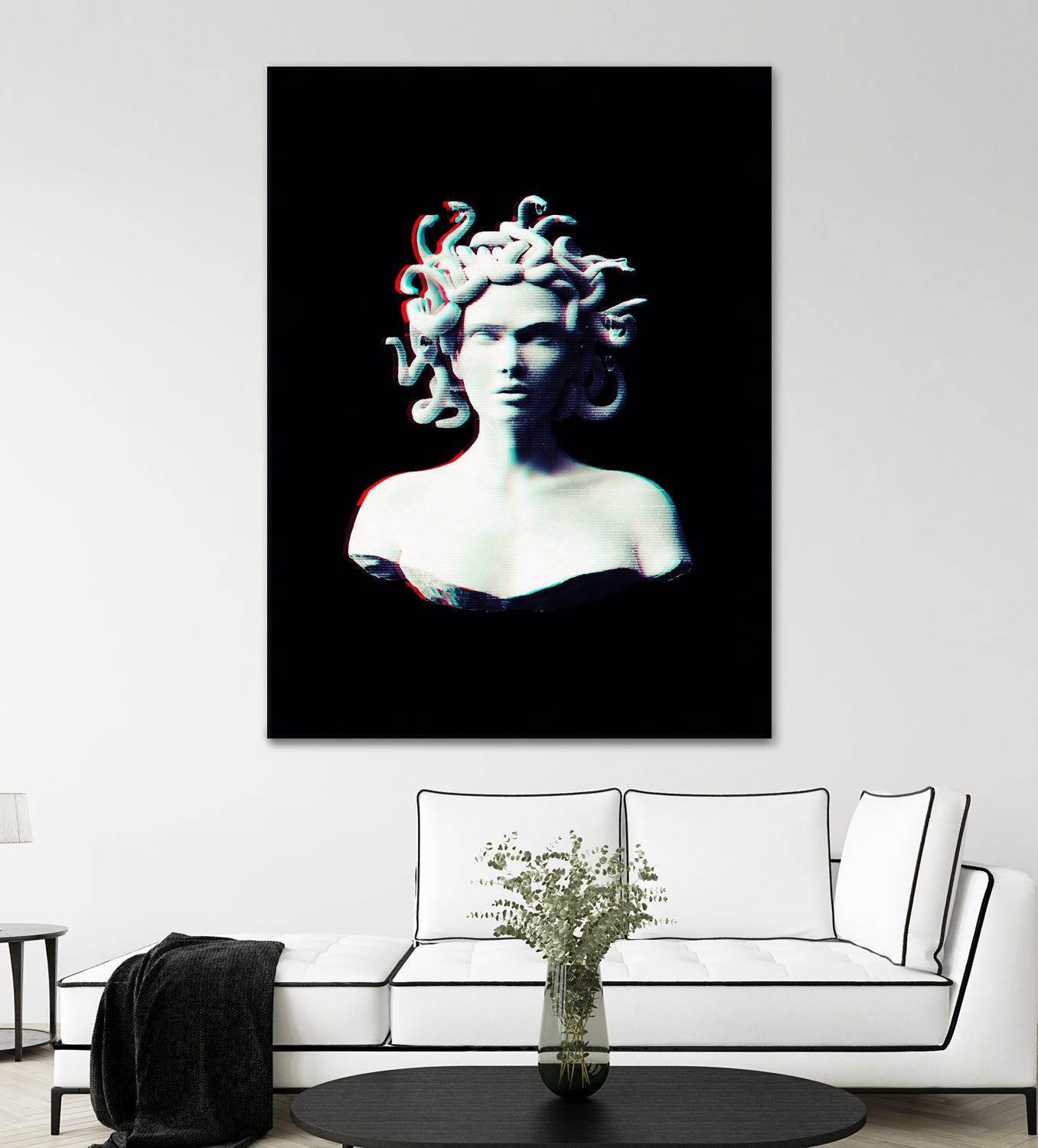 Medusa glitch by Menelaos Trompoukis on GIANT ART - black digital painting