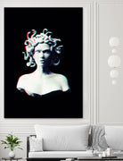 Medusa glitch by Menelaos Trompoukis on GIANT ART - black digital painting