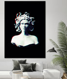 Medusa glitch by Menelaos Trompoukis on GIANT ART - black digital painting