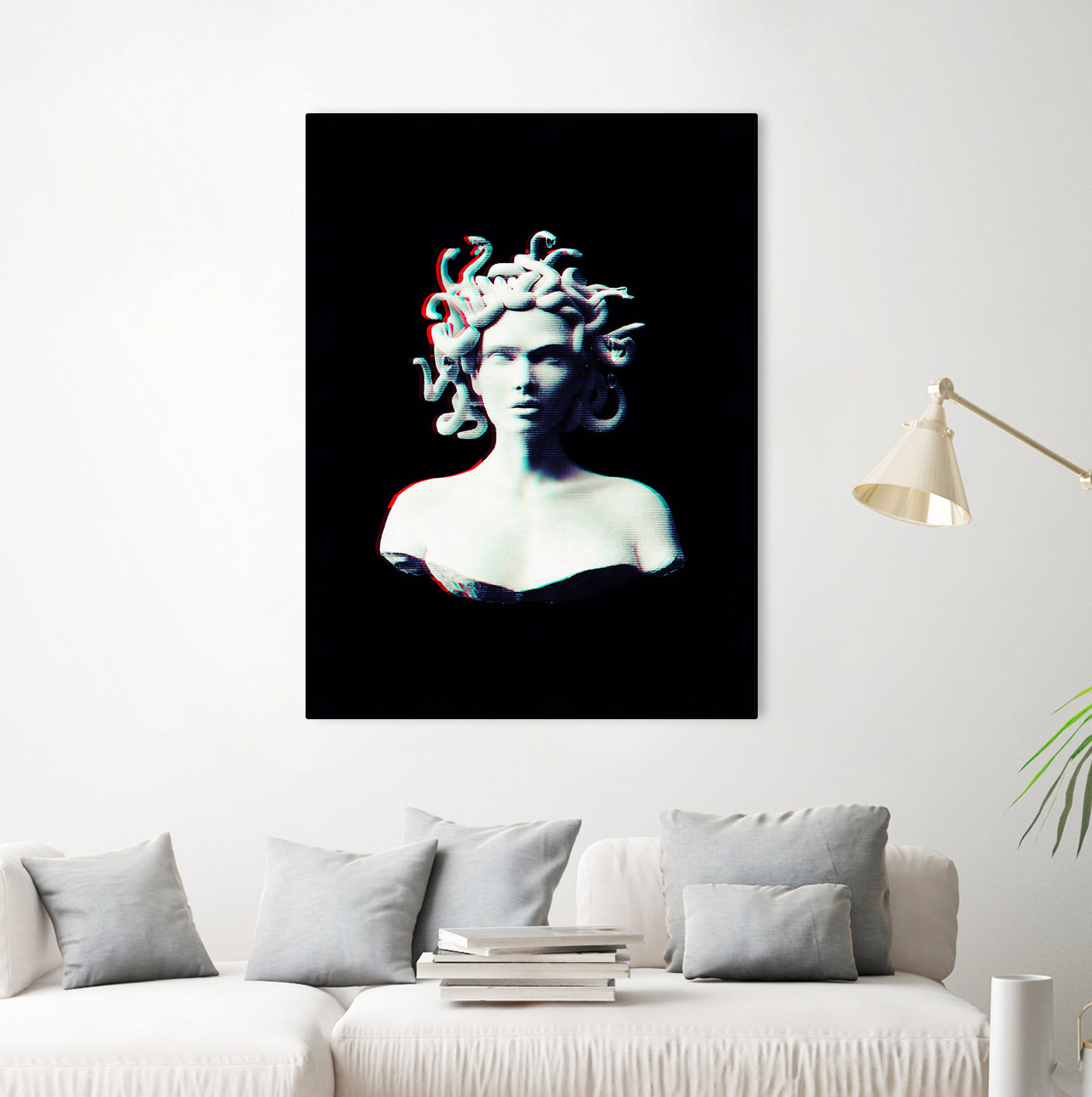 Medusa glitch by Menelaos Trompoukis on GIANT ART - black digital painting