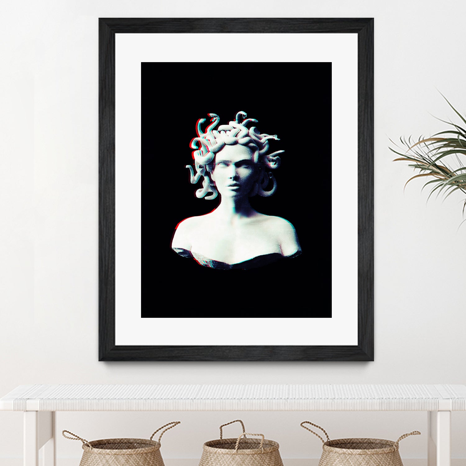 Medusa glitch by Menelaos Trompoukis on GIANT ART - black digital painting