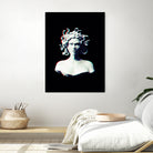 Medusa glitch by Menelaos Trompoukis on GIANT ART - black digital painting