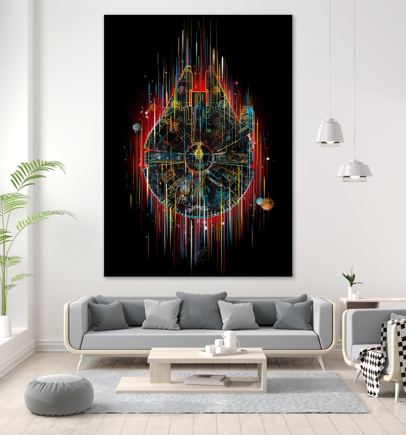 the neon falcon by frederic levy-hadida on GIANT ART - black digital painting