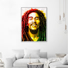 bob marley by Enrico Varrasso on GIANT ART - yellow digital painting