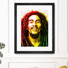 bob marley by Enrico Varrasso on GIANT ART - yellow digital painting