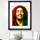 bob marley by Enrico Varrasso on GIANT ART - yellow digital painting