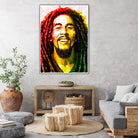 bob marley by Enrico Varrasso on GIANT ART - yellow digital painting