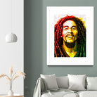 bob marley by Enrico Varrasso on GIANT ART - yellow digital painting