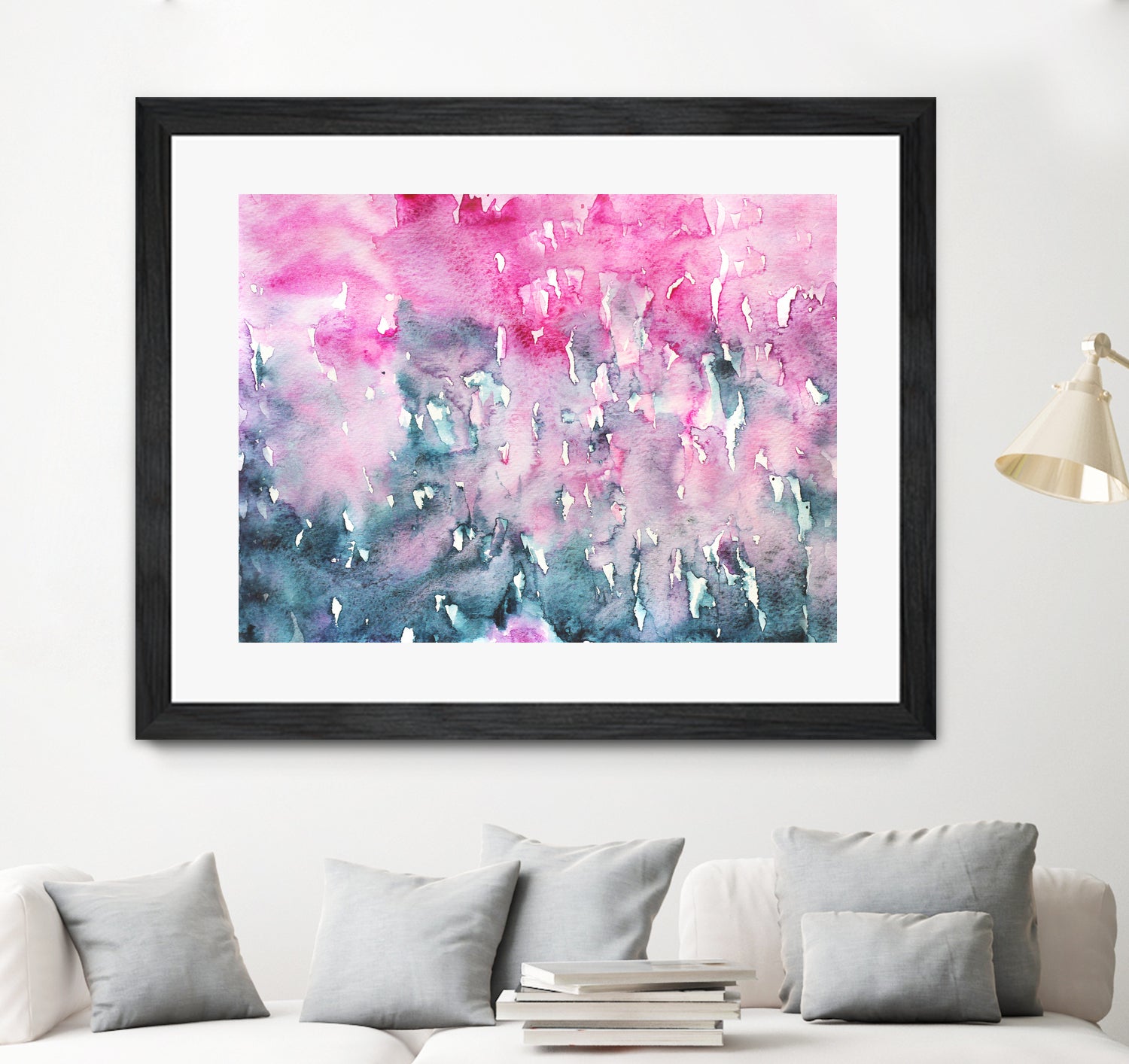 When indigo loves pink || watercolor by Katerina Izotova on GIANT ART - pink mixed media