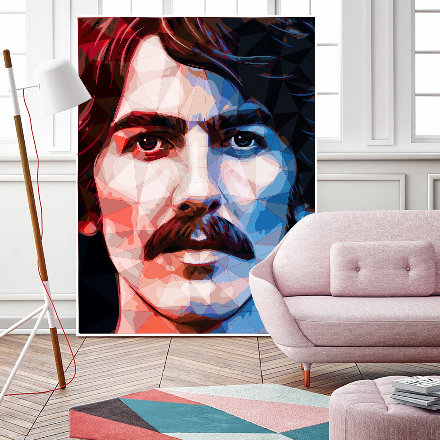 george harrison by Enrico Varrasso on GIANT ART - red digital painting