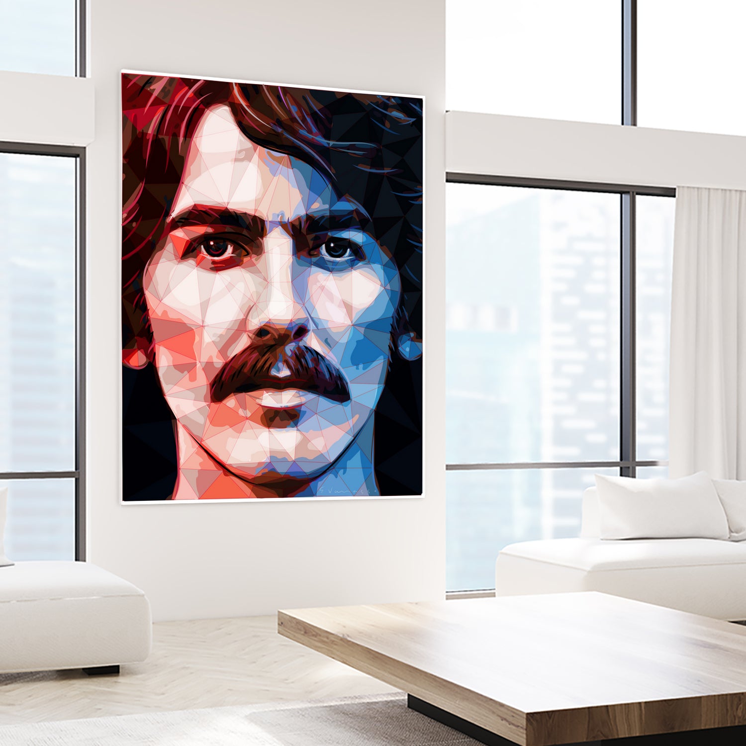 george harrison by Enrico Varrasso on GIANT ART - red digital painting