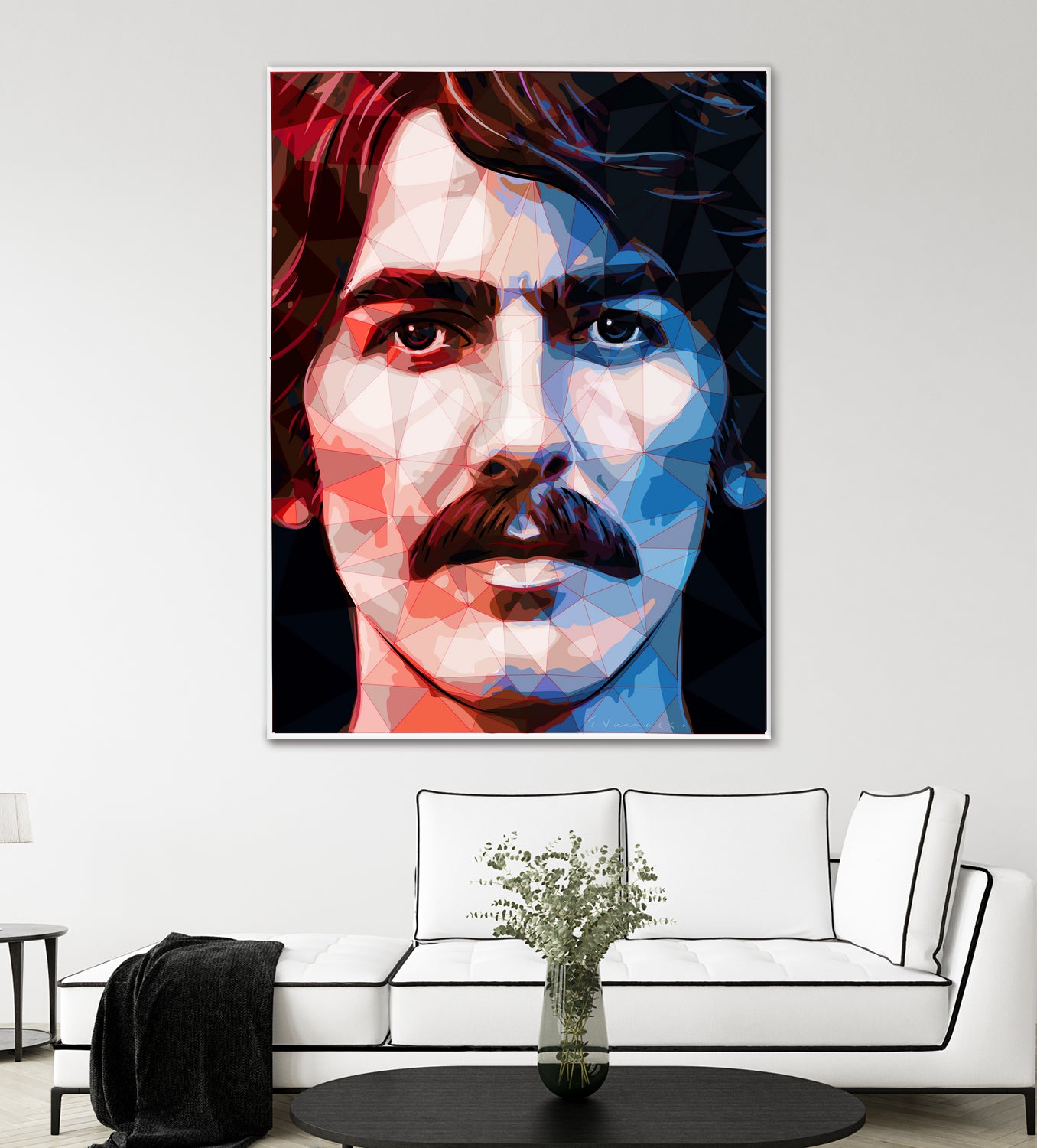 george harrison by Enrico Varrasso on GIANT ART - red digital painting