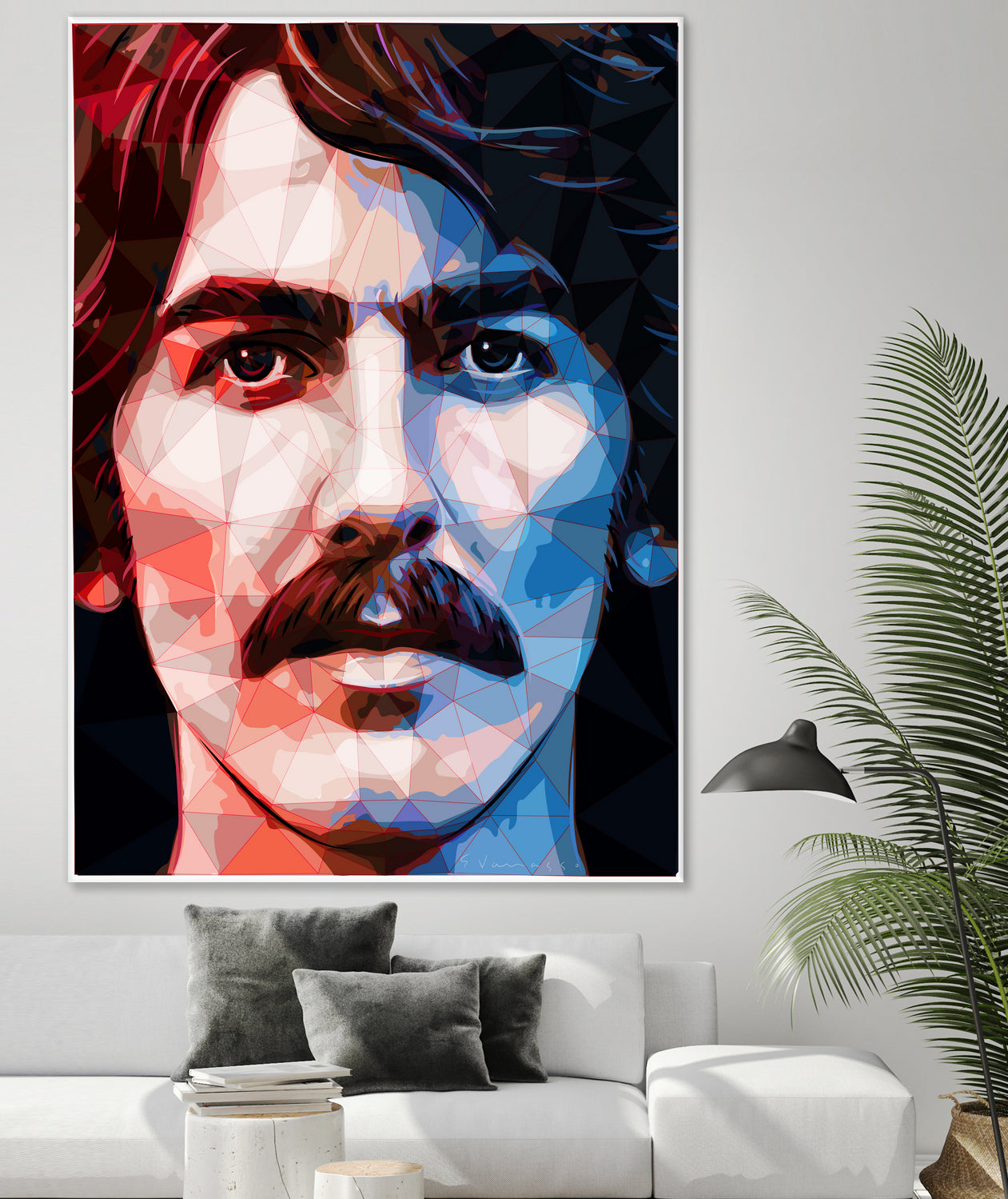 george harrison by Enrico Varrasso on GIANT ART - red digital painting