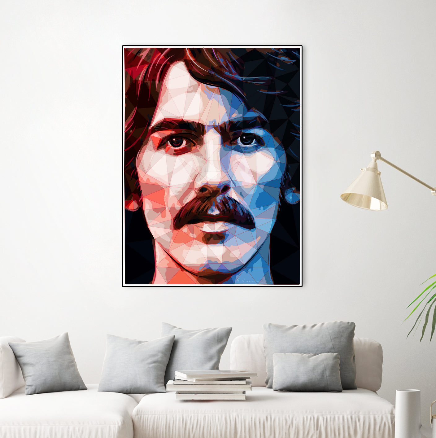 george harrison by Enrico Varrasso on GIANT ART - red digital painting