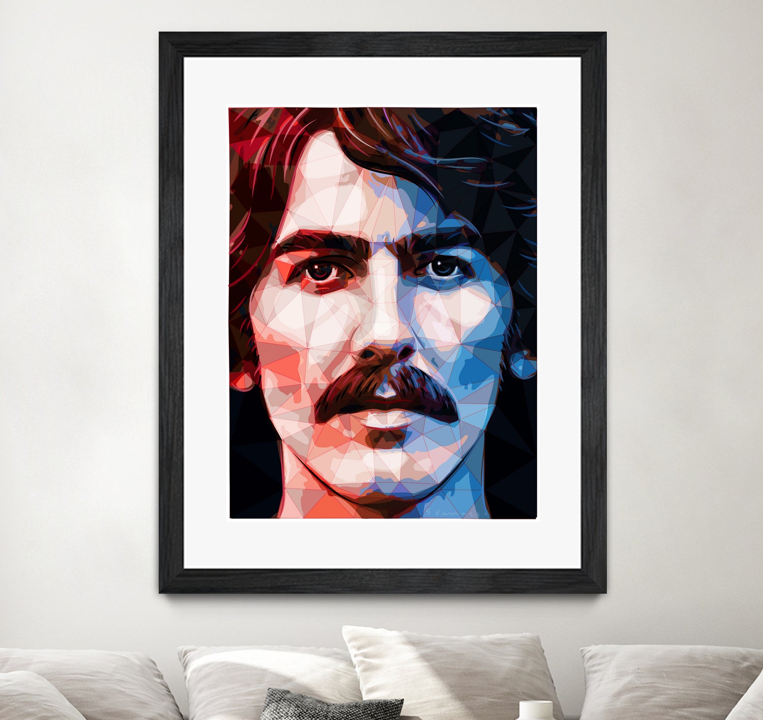 george harrison by Enrico Varrasso on GIANT ART - red digital painting