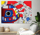 Star Wars Pop Art - R2D2 Abstract by Thomas Bergmann on GIANT ART - red digital painting