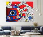 Star Wars Pop Art - R2D2 Abstract by Thomas Bergmann on GIANT ART - red digital painting