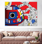 Star Wars Pop Art - R2D2 Abstract by Thomas Bergmann on GIANT ART - red digital painting