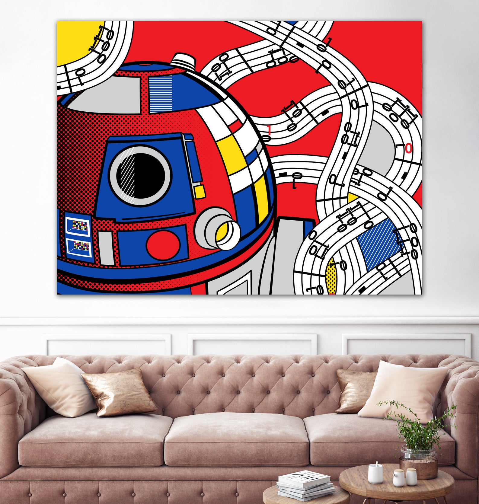 Star Wars Pop Art - R2D2 Abstract by Thomas Bergmann on GIANT ART - red digital painting