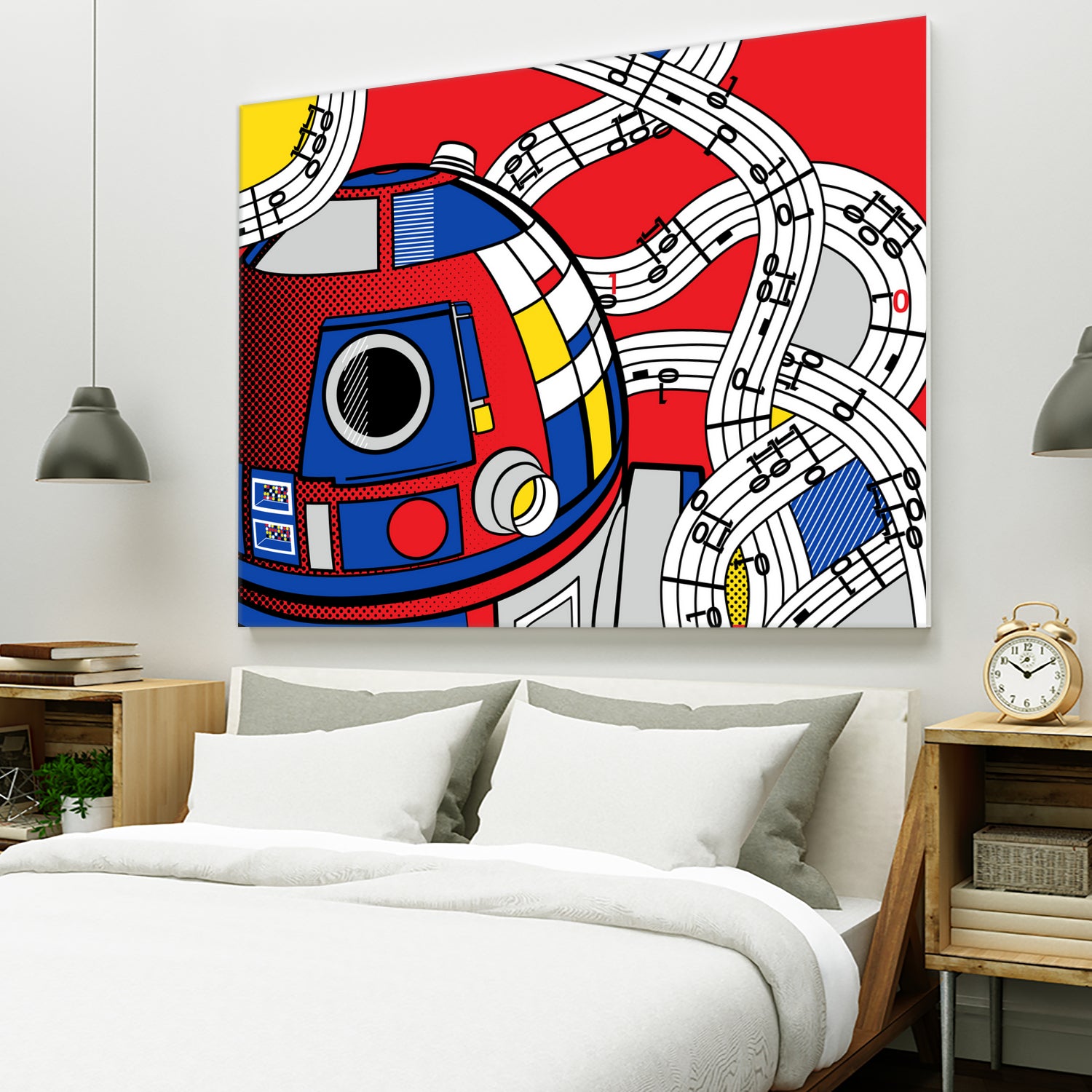 Star Wars Pop Art - R2D2 Abstract by Thomas Bergmann on GIANT ART - red digital painting