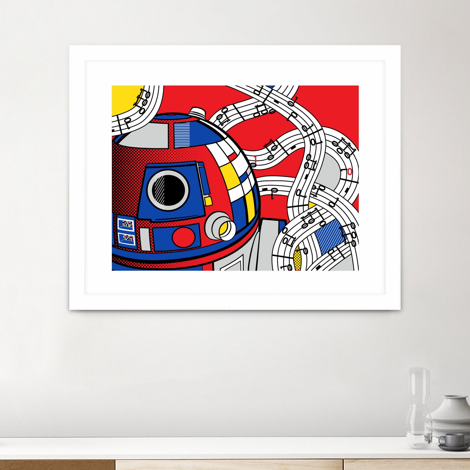 Star Wars Pop Art - R2D2 Abstract by Thomas Bergmann on GIANT ART - red digital painting