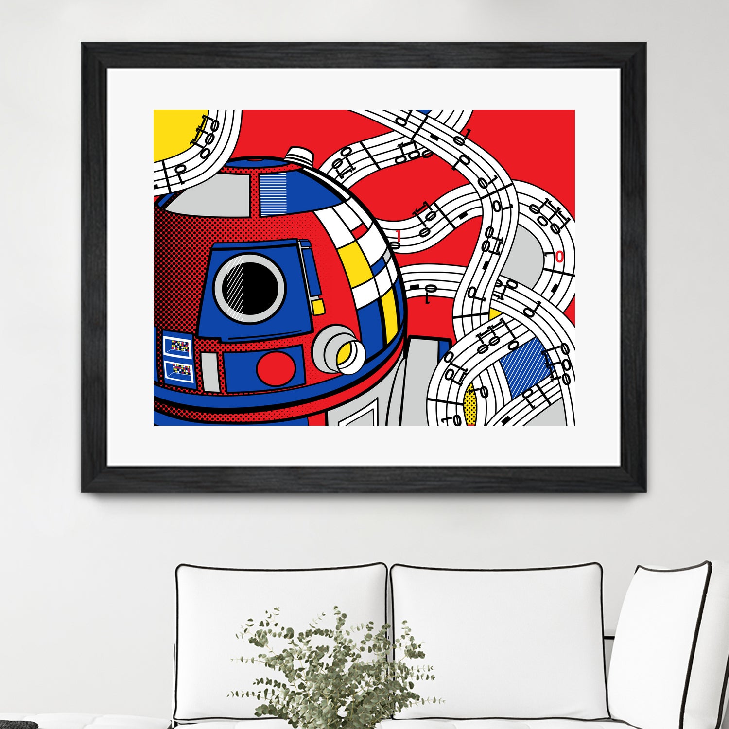 Star Wars Pop Art - R2D2 Abstract by Thomas Bergmann on GIANT ART - red digital painting