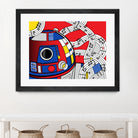 Star Wars Pop Art - R2D2 Abstract by Thomas Bergmann on GIANT ART - red digital painting