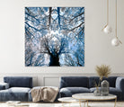 Meditative power of forest by SILVIA WISCHEROPP on GIANT ART - blue photo illustration