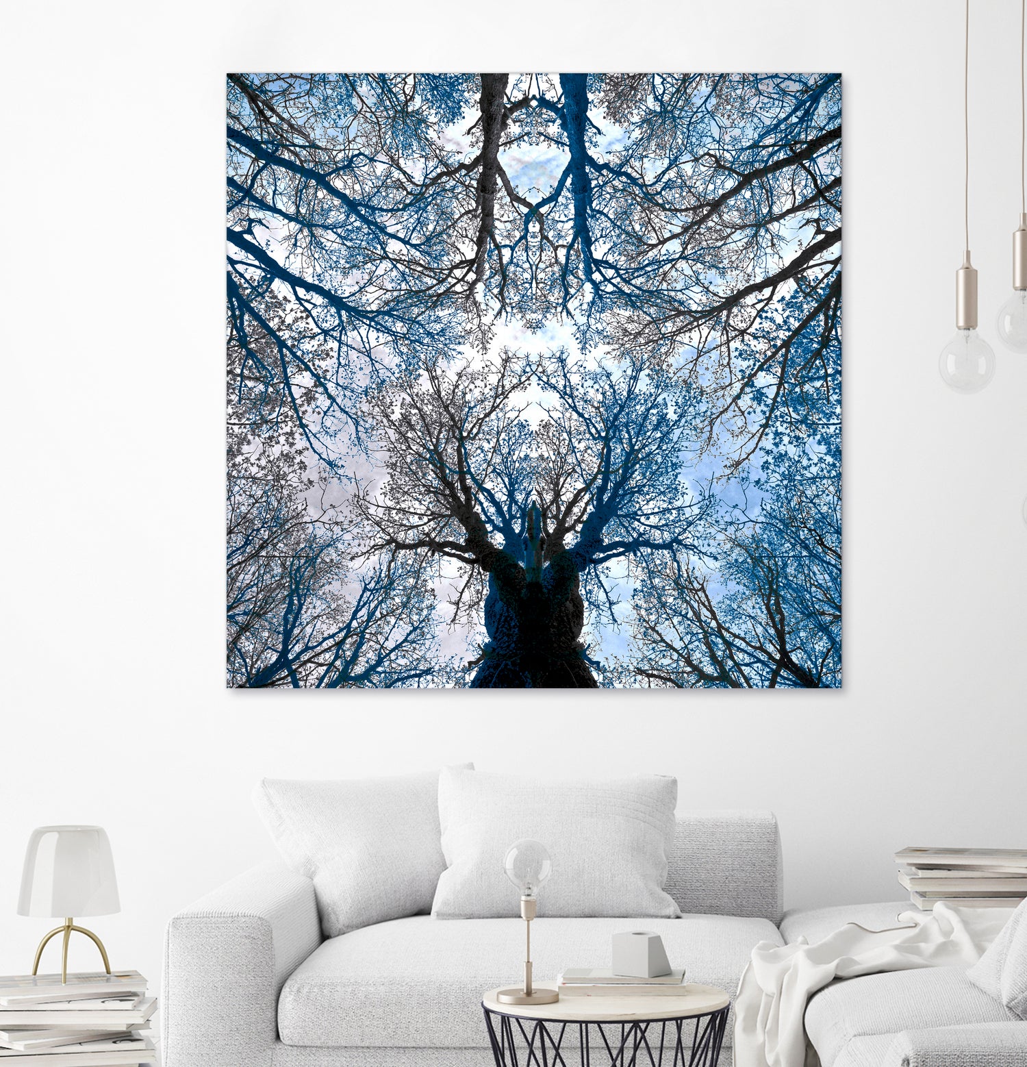 Meditative power of forest by SILVIA WISCHEROPP on GIANT ART - blue photo illustration