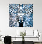 Meditative power of forest by SILVIA WISCHEROPP on GIANT ART - blue photo illustration