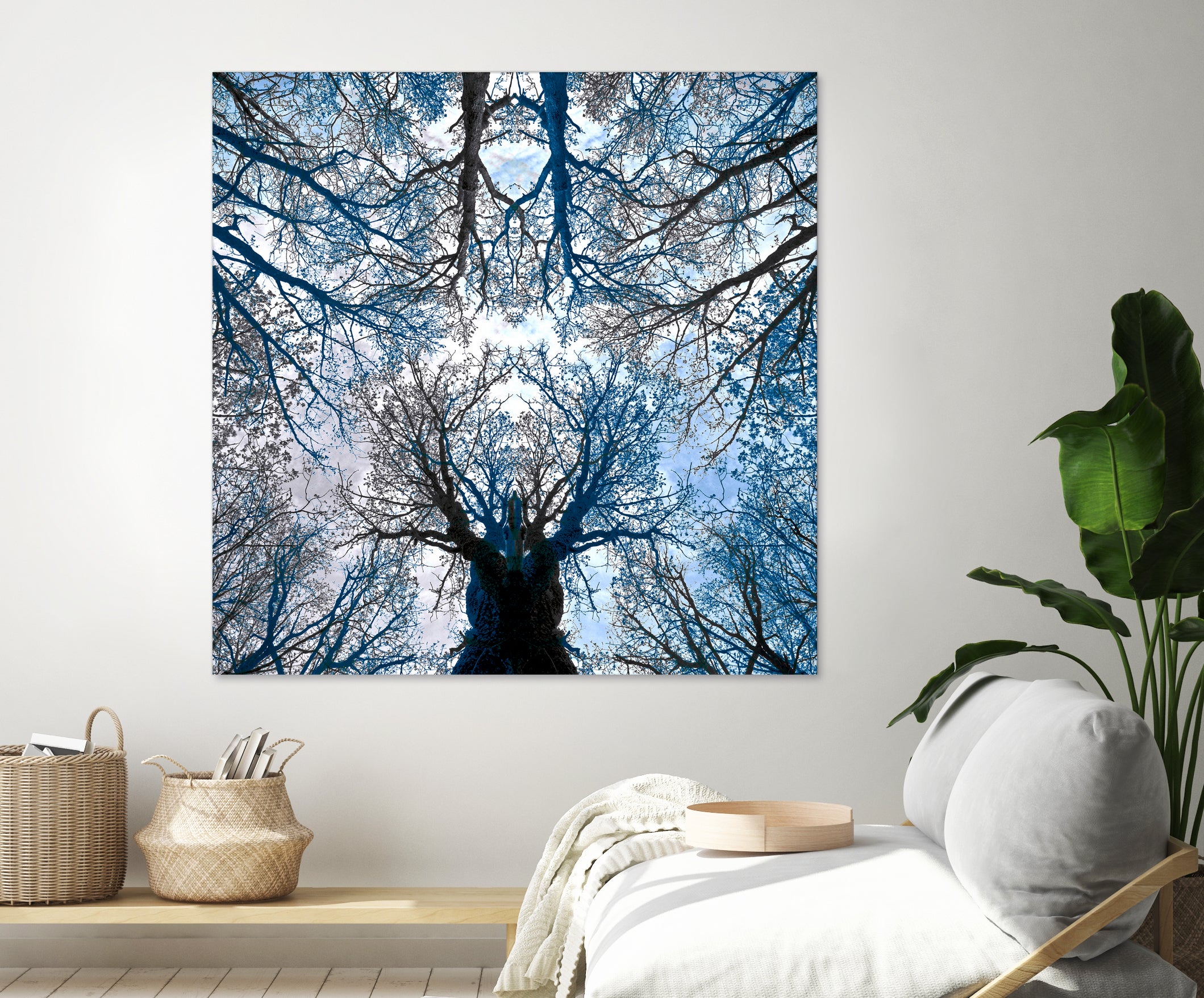 Meditative power of forest by SILVIA WISCHEROPP on GIANT ART - blue photo illustration